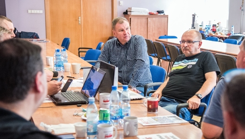 [Fotorelacja] Bogdan Kubiak u okupujących Pocztę Polską