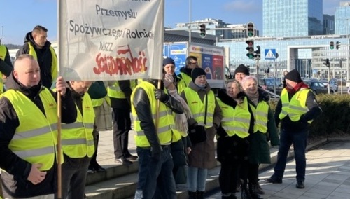 Protest pracowników MOWI Poland - zdjęcie poglądowe