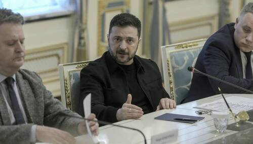 Prezydent Ukrainy Wołodymyr Zełenski podczas wizyty w Bundestagu