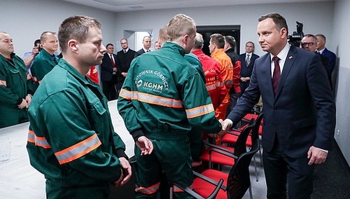 Andrzej Duda na Śląsku. Spotkał się z rodzinami ofiar i ratownikami