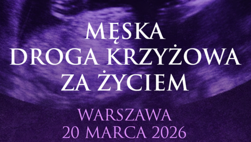 Męska Droga Krzyżowa za Życiem - plakat