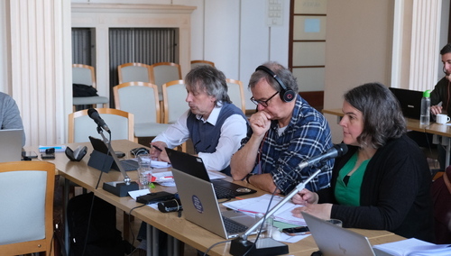 Po lewej Grzegorz Pietrzykowski, przewodniczący Sekretariatu Metalowców NSZZ "S"