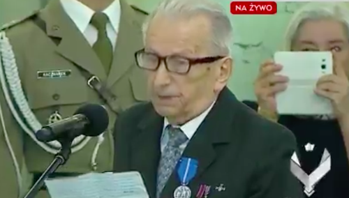 [WIDEO] „Panie Boże, chroń prezydenta”. Emocjonalne przemówienie jednego z żołnierzy wyklętych