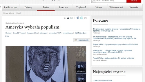 Apolityczny Trybunał Konstytucyjny uprawia politykę w serwisie internetowym Biura TK?