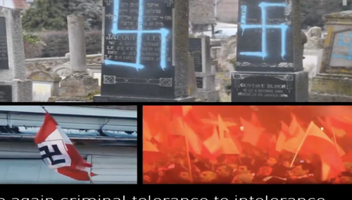 [WIDEO] SKANDAL na Światowym Forum Holokaustu! Swastyki zestawione z biało-czerwoną flagą