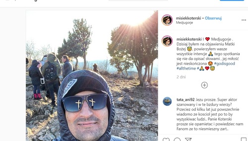 Michał Koterski z Medjugorje: "Wiara nie jest w modzie. Jestem dumny, że mogę być apostołem Jezusa". Hejt