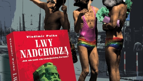 [Foto] "Książka, która zatrzyma eurobolszewizm". Pod plakatami Korkucia gromadzą się turyści