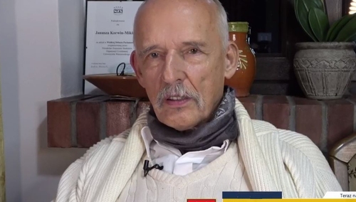 [video] "Może któryś się trzepnie w ten głupi łeb". Korwin-Mikke dalej obraża wyborców PiS