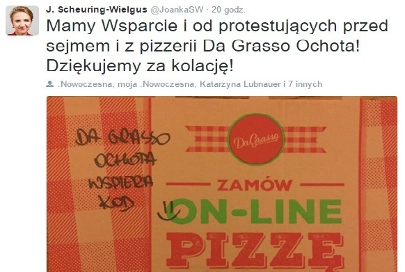 Nawet pizzeria odcina się od "obrońców demokracji"
