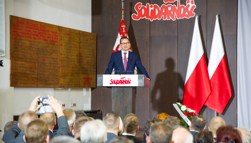 Premier wziął udział w posiedzeniu Zarządu Regionu Gdańskiego NSZZ "S" w Sali BHP