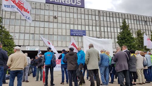 Rozpoczął się strajk w Airbus Poland S.A.