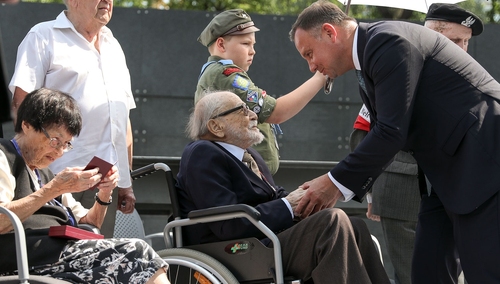 [video] Andrzej Duda na uroczystościach rocznicy wybuchu PW: "Nasi drodzy, kochani Powstańcy..."