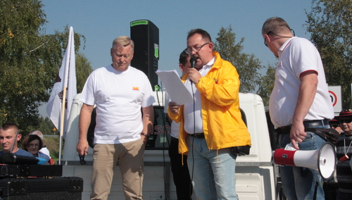 Pikieta w obronie Tomasza Jamrozika