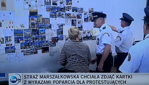 Kłótnia protestujących ze Strażą Marszałkowską. „Niech pan zabije te osoby niepełnosprawne"