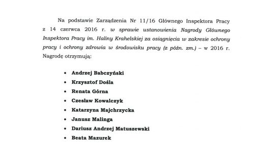 Nagrody PIP przyznane. Uroczysta gala 30 listopada.
