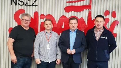 Spotkanie Prezydium Komisji Krajowej NSZZ Solidarność z przedstawicielami "S" w PZL "Warszawa-Okęcie"