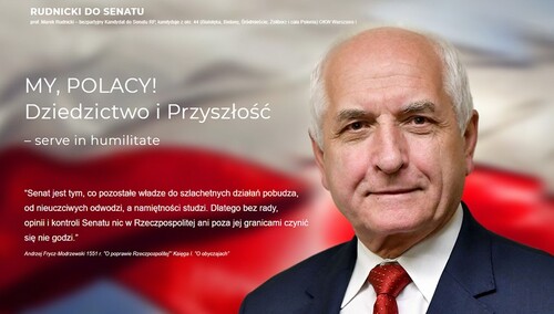 Waldemar Biniecki: Wywiad z Prof. Markiem Rudnickim, polonijnym kandydatem do Senatu RP.