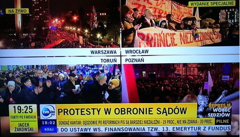 Adam Andruszkiewicz: "W TVN podniecenie małymi protestami, a miliony Polaków przygotowuje się do świąt"