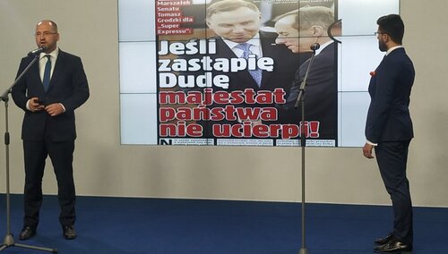 "Ego marszałka osiąga takie rozmiary, że za chwilę...". Wicerzecznik PiS komentuje słowa Grodzkiego