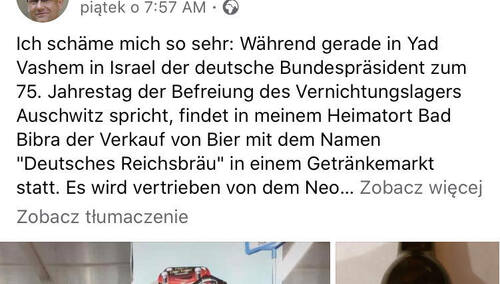 W Niemczech od ręki wyprzedaje się piwo z nazistowskimi symbolami III Rzeszy. Starosta: "Jest mi wstyd"