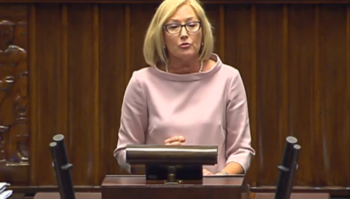 Joanna Kopcińska do PO: Wyjdźcie do tych Polek, które mokną pod Sejmem i powiedzcie, jak je oszukaliscie