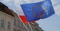 Flaga Polski i UE
