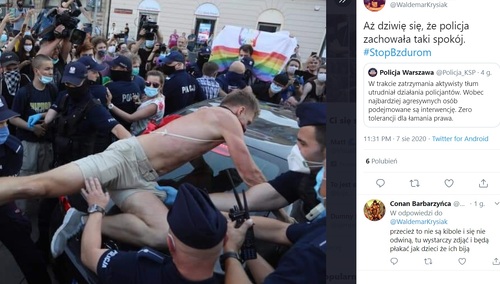 Były aktywista LGBT: Nie było żadnej pokojowej demonstracji, była brutalna demolka tęczowych aktywistów
