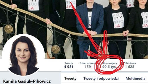 Nagły atak obserwujących na profil Kamili Gasiuk-Pihowicz? Czy posłanka .N ich sobie dokupiła?