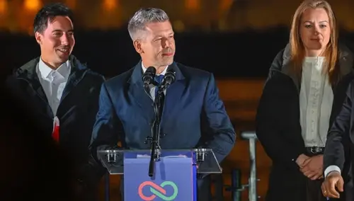 Lider partii TISZA Peter Magyar