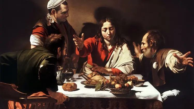 Jezus i uczniowie w Emmaus, obraz pędzla Caravaggia