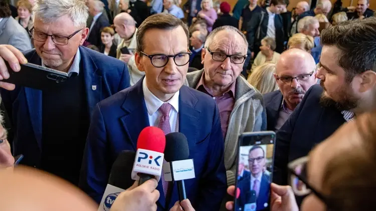 Mateusz Morawiecki na otwartym spotkaniu