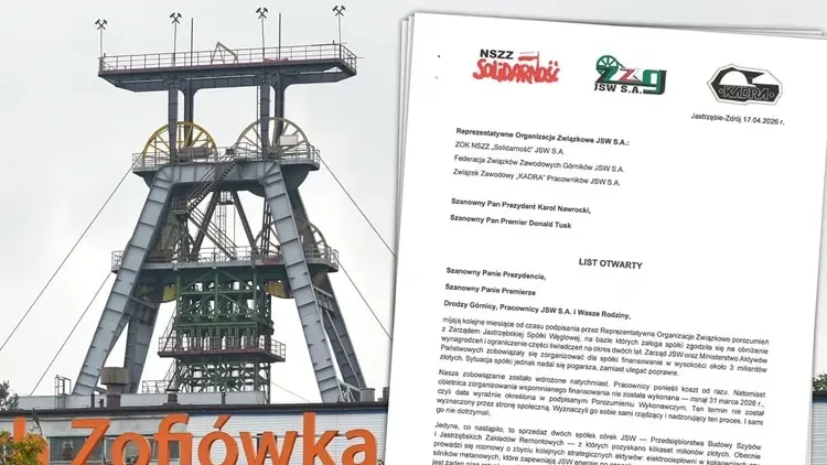 Jastrzębska Spółka Węglowa/pismo central związkowych do premiera i do prezydenta