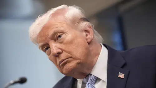 Prezydent USA Donald Trump na konferencji prasowej