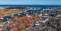 widok z lotu ptaka na Port Gdynia