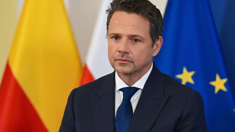 Rafał Trzaskowski podczas konferencji prasowej w Urzędzie m.st. Warszawy