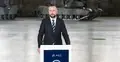 Władysław Kosiniak-Kamysz, w tle czołg Abrams
