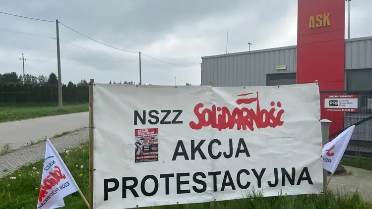 Akcja protestacyjna Solidarności w ASK Poland