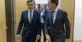 Szef litewskiego MSZ Kestutis Budrys i Mark Rutte
