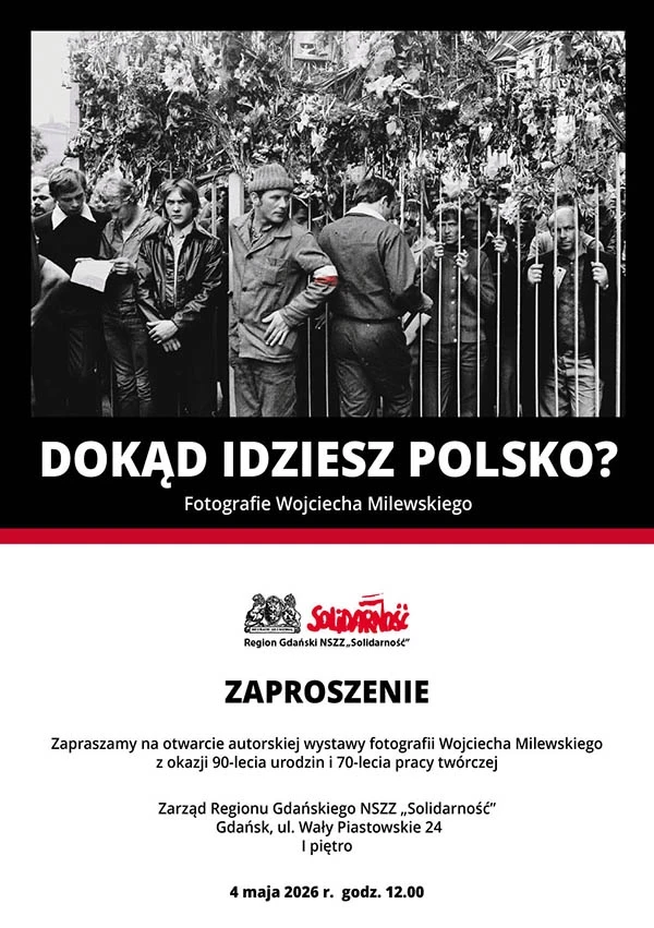 Plakat promujący wystawę pt. "Dokąd idziesz Polsko?"