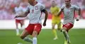 Robert Lewandowski podczas towarzyskiego meczu z Ukrainą