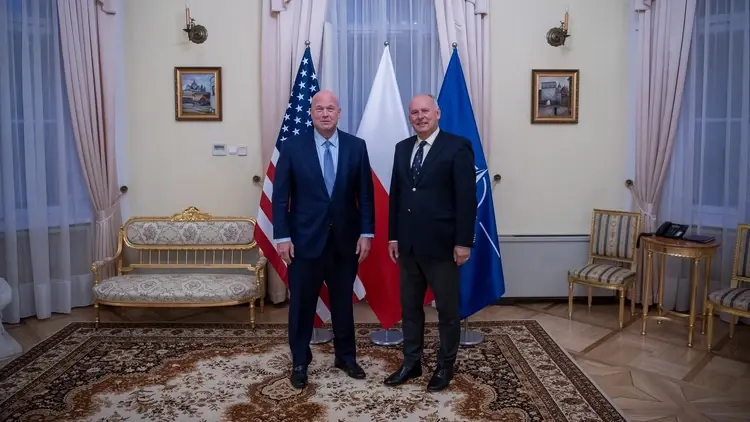 Sekretarz stanu w MON Paweł Zalewski z Ambasadorem USA przy NATO Matthew Whittakerem 