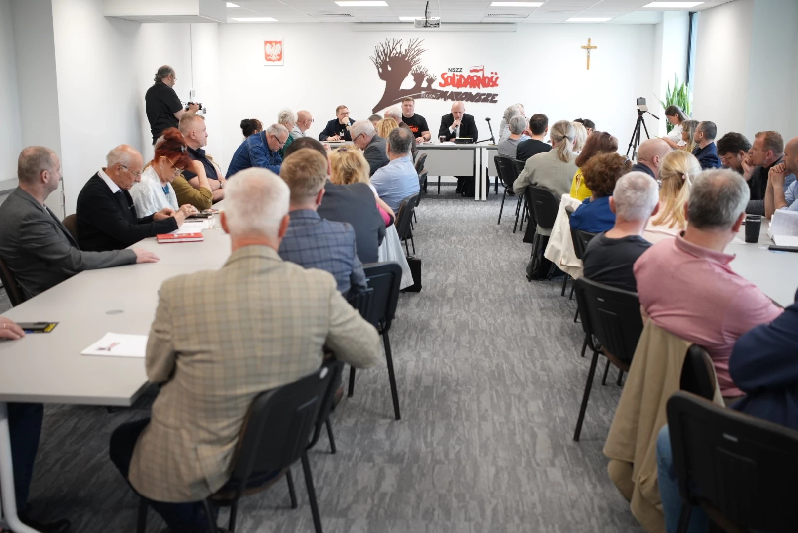 Spotkanie przewodniczących KZ z Bartłomiejem Mickiewiczem w Regionie Mazowsze NSZZ "S"