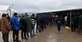 Imigranci w ośrodku na granicy Grecji