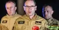 Komendant Główny PSP Wojciech Kruczek przemawia do mikrofonu konferencji prasowej