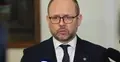 Marcin Przydacz podczas briefingu prasowego w Pałacu Prezydenckim w Warszawie