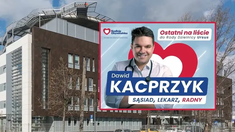 Dawid Kacprzyk - lekarz i radny KO zarobił w Warszawskim Szpitalu Południowym 2025 r. 1,6 mln zł.