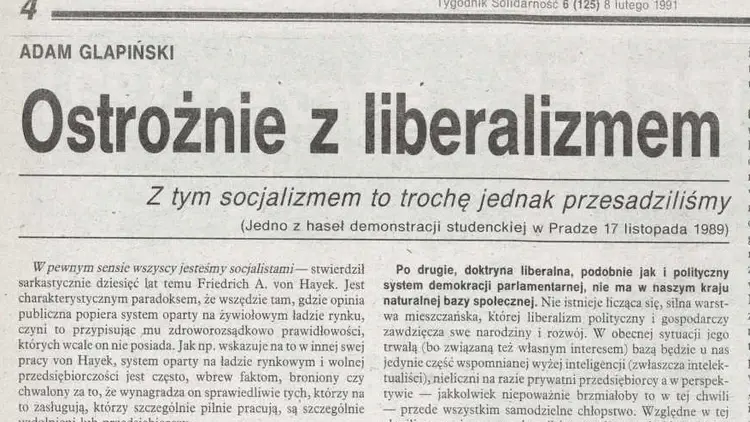 45-lecie „TS": Adam Glapiński – „Ostrożnie z liberalizmem”