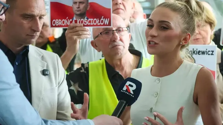 Robert Bąkiewicz i jego córka Blanka Bąkiewicz
