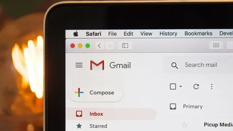 poczta Gmail widoczny fragment interfejsu