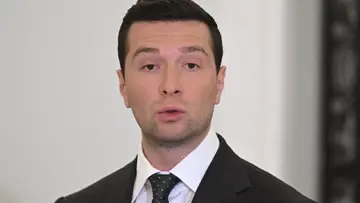 Przewodniczący francuskiego Zjednoczenia Narodowego Jordan Bardella